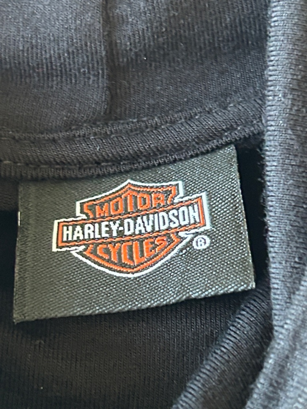 Harley-Davidson Black Long-Sleeve Shirt with Cream Eagle Graphic - Picture 6 of 9